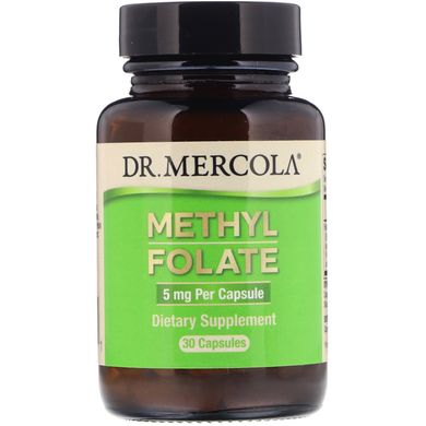 Фолат, Folate, Dr Mercola, 5 мг, 30 капсул