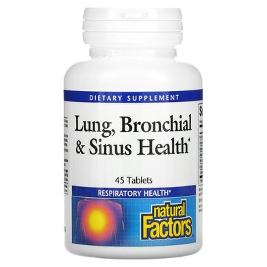 Вітаміни для здоров'я дихальних шляхів Natural Factors (Lung Bronchial & Sinus Health) 45 таблеток