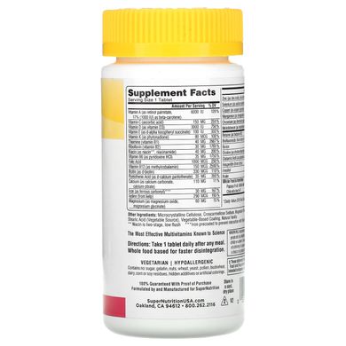 Пренатальні мультивітаміни потрійної сили Super Nutrition (SimplyOne PreNatal Triple Power Multivitamins) 30 таблеток