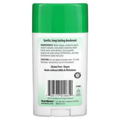 Дезодорант длительного действия без запаха NutriBiotic (Deodorant) 75 г купить в Киеве и Украине