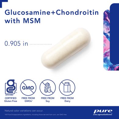 Глюкозамін Хондроїтин з МСМ Pure Encapsulations (Glucosamine Chondroitin with MSM) 240 капсул