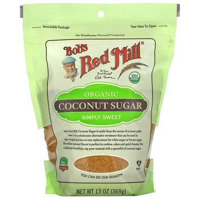 Органічний кокосовий цукор, Bob's Red Mill, 13 унцій (369 г)