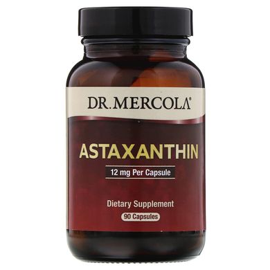 Астаксантин, Astaxanthin, Dr Mercola, 12 мг, 90 капсул
