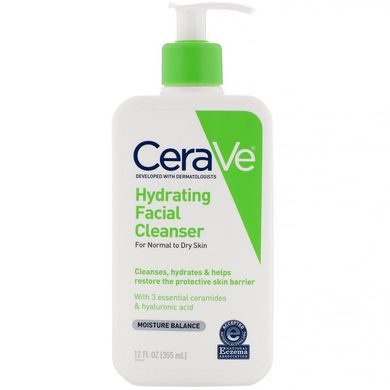 Засіб для обличчя зволожуючий очищає CeraVe (Hydrating Facial Cleanser) 355 мл