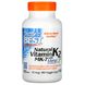 Натуральный витамин K2, Natural Vitamin K2 MK7 with MenaQ7®, Doctor's Best, 45 мкг, 180 вегетарианских капсул фото