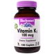 Вітамін K1 Bluebonnet Nutrition (Vitamin K1) 100 мкг 100 капсул фото