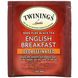Twinings, Англійський сніданок, без кофеїну, 50 чайних пакетиків, 3,53 унції (100 г) фото