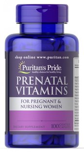 Пренатальные витамины, Prenatal Vitamins, Puritan's Pride, 100 таблеток купить в Киеве и Украине