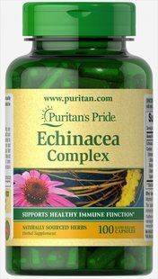 Эхинацея комплекс Puritan's Pride (Echinacea Complex) 100 капсул купить в Киеве и Украине