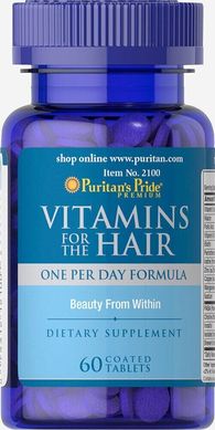Вітаміни для волосся, Vitamins for the Hair, Puritan's Pride, 60 таблеток