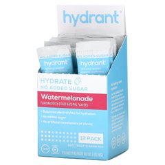 Hydrant, Суміш для напоїв з електролітом, кавун, упаковка з 12 штук по 0,14 унції (3,9 г) кожна