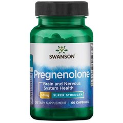 Прегненолон - супер сила, Pregnenolone - Super Strength, Swanson, 50 мг 60 капсул купить в Киеве и Украине