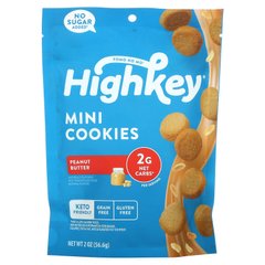 HighKey, Міні-печиво, арахісове масло, 2 унції (56,6 г)