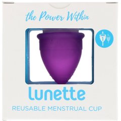 Менструальный колпачок многоразового использования модель 1 для легких и нормальных выделений фиолетовый Lunette (Reusable Menstrual Cup) 1 шт купить в Киеве и Украине