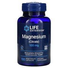 Магний (цитрат), Magnesium (citrate), Life Extension, 160 мг, 100 вегетарианских капсул купить в Киеве и Украине