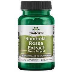 Екстракт родіоли рожевої, Rhodiola Rosea Extract, Swanson, 60 капсул