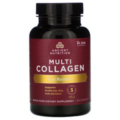 Мультиколаген, відновлення кишечника, Multi Collagen, Gut Restore, Dr. Axe / Ancient Nutrition, 90 капсул