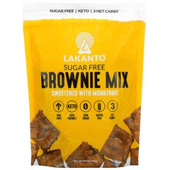 Підсолоджений Брауні Мікс, без цукру, Monkfruit Sweetened Brownie Mix, Sugar Free, Lakanto, 275 г