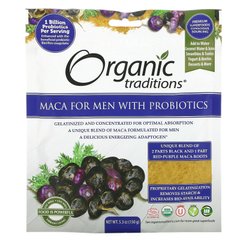 Organic Traditions, Мака для чоловіків з пробіотиками, 5,3 унції (150 г)