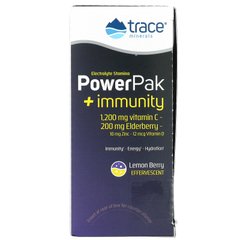 Trace Minerals Research, PowerPak + Immunity, лимонна ягода, 30 пакетів по 0,19 унції (5,3 г) кожен