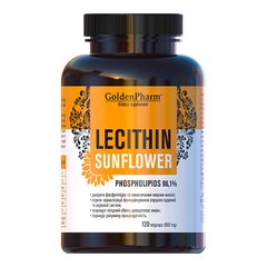 Лецитин подсолнечный GoldenPharm (Sunflower Lecithin) 562 мг 120 капсул купить в Киеве и Украине