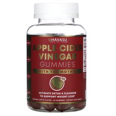 Havasu Nutrition, жувальні цукерки з яблучним оцтом з оцтовою маткою, натуральне яблуко, 60 жувальних таблеток