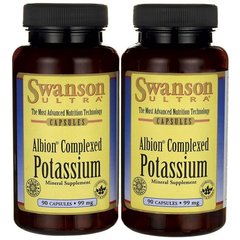 Альбіон Комплексний Калій, Albion Complexed Potassium, Swanson, 99 мг 180 капсул