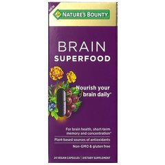 Nature's Bounty, Суперпродукт для мозку, 24 веганські капсули