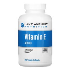 Вітамін Е, Vitamin E, Lake Avenue Nutrition, 400 IU, 360 вегетаріанських капсул