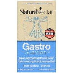 Підтримка травлення, Gastro Guardian, NaturaNectar, 60 вегетаріанських капсул