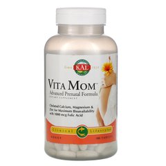 Просунута пренатальна формула, Vita Mom, Advanced Prenatal Formula, KAL, 180 таблеток