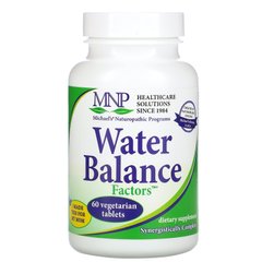 Фактори водного балансу, Water Balance Factors, Michael's Naturopathic, 60 вегетаріанських таблеток