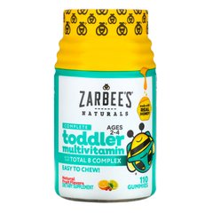 Мультивітаміни для малюків Zarbee's (Multivitamin) 110 жувальних пастилок з медовим смаком