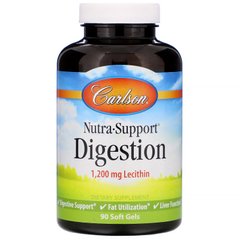 Травна підтримка Лецитин Carlson Labs (Labs Nutra-Support Digestion) 1200 мг 90 гелевих капсул