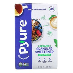 Стевия гранулированный подсластитель в пакетиках органик Pyure (Stevia Sweetener) 80 пакетиков 80 г купить в Киеве и Украине
