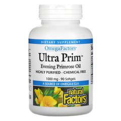 Natural Factors, Ultra Prim, 1000 мг, 90 м'яких капсул