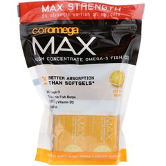 Риб'ячий жир з високим вмістом омега-3 зі смаком цитрусів Coromega (Max High Concentrate Omega-3 Fish Oil) 2000 мг 60 пакетиків