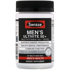 Мультивітамінна добавка для чоловіків старше 50 років Ultivite, Swisse, 60 таблеток