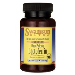 Высокий потенциал лактоферрин, High Potency Lactoferrin, Swanson, 100 мг, 90 капсул купить в Киеве и Украине
