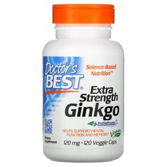 Гинкго Билоба Doctor's Best (Extra Strength Ginkgo) 120 мг 120 капсул купить в Киеве и Украине