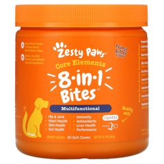 Мультивітаміни 5 в 1, добавка для собак з ароматизатором арахісова паста, Zesty Paws, 90 м'яких жувальних таблеток