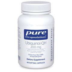 Убихинол Pure Encapsulations (Ubiquinol-QH) 200 мг 60 капсул купить в Киеве и Украине