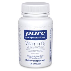 Вітамін Д3 Pure Encapsulations (Vitamin D3) 1000 МО 120 капсул