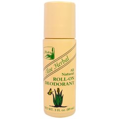 Алоэ травяной полностью натуральный шариковый дезодорант, Aloe Herbal All Natural Roll-On Deodorant, Alvera, 3 жидких унций (89 мл) купить в Киеве и Украине