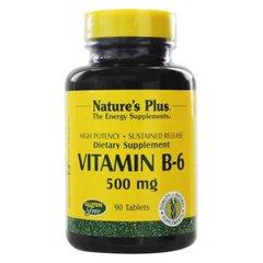 Витамин B-6 Nature's Plus (Vitamin B-6) 500 мг 90 таблеток купить в Киеве и Украине