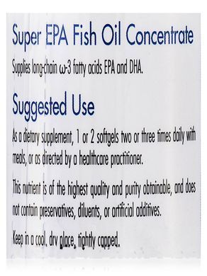 Super EPA Fish Oil Concentrate, Allergy Research Group, 60 capsules