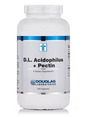 Ацидофилус и Пектин Douglas Laboratories (D.L. Acidophilus + Pectin) 250 капсул купить в Киеве и Украине