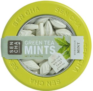 Мятные леденцы с зеленым чаем, марокканские мятные леденцы, Sencha Naturals, 1,2 унции (35 г) купить в Киеве и Украине