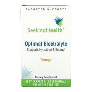 Оптимальные электролиты Seeking Health (Optimal Electrolyte Orange) апельсиновый вкус 30 саше купить в Киеве и Украине