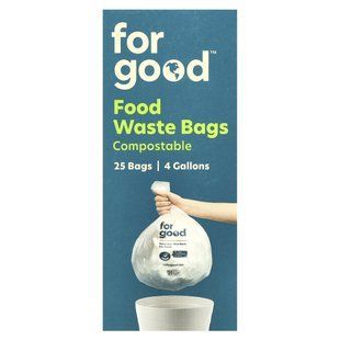 Full Circle, For Good&trade;, Food Waste Bags, Compostable, 25 Bags